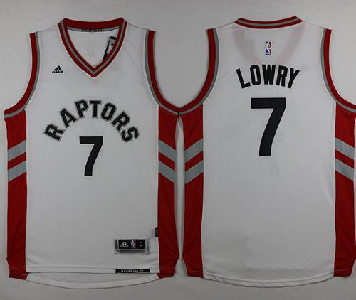 Raptors #7 Kyle Lowry White Stitched Basketball Jersey