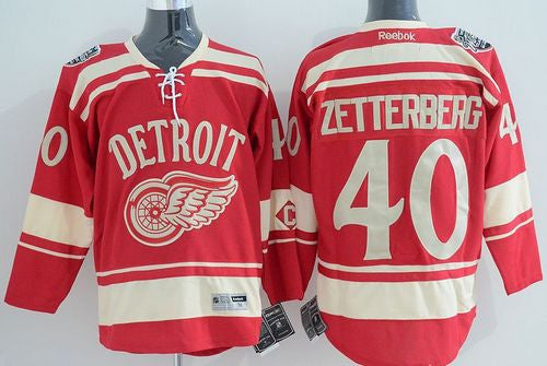 Red Wings #40 Henrik Zetterberg Red 2014 Winter Classic Stitched Hockey Jersey