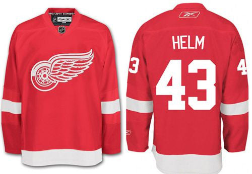 Red Wings #43 Darren Helm Red Stitched Hockey Jersey