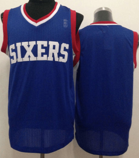 Revolution 30 76ers Blank Blue Stitched Basketball Jersey