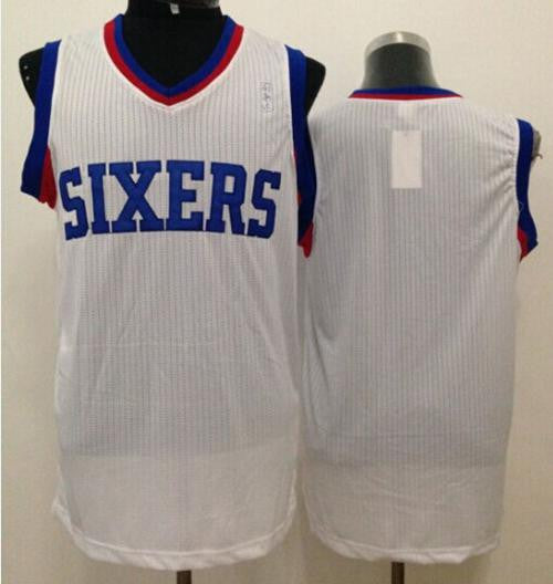 Revolution 30 76ers Blank White Stitched Basketball Jersey