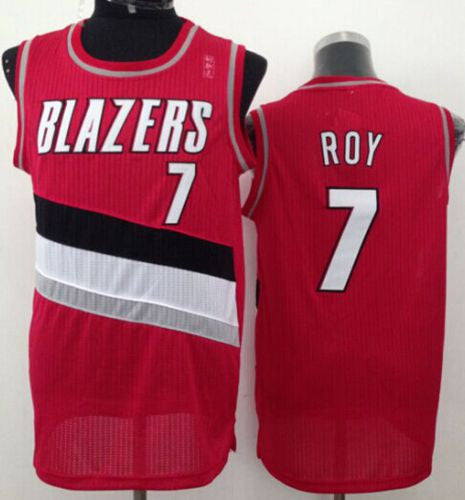 Revolution 30 Blazers #7 Brandon Roy Red Stitched Basketball Jersey