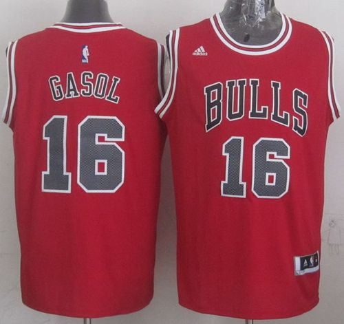 Revolution 30 Bulls #16 Pau Gasol Red Stitched Basketball Jersey