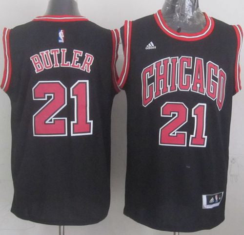 Revolution 30 Bulls #21 Jimmy Butler Black Stitched Basketball Jersey