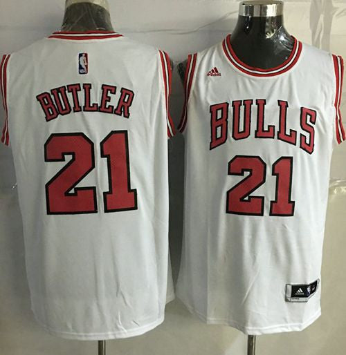 Revolution 30 Bulls #21 Jimmy Butler White Stitched Basketball Jersey