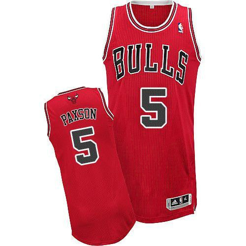 Revolution 30 Bulls #5 John Paxson Red Stitched Basketball Jersey