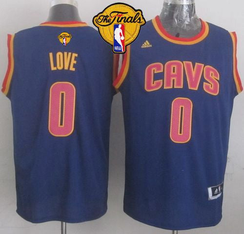 Revolution 30 Cavaliers #0 Kevin Love Navy Blue The Finals Patch Stitched Basketball Jersey