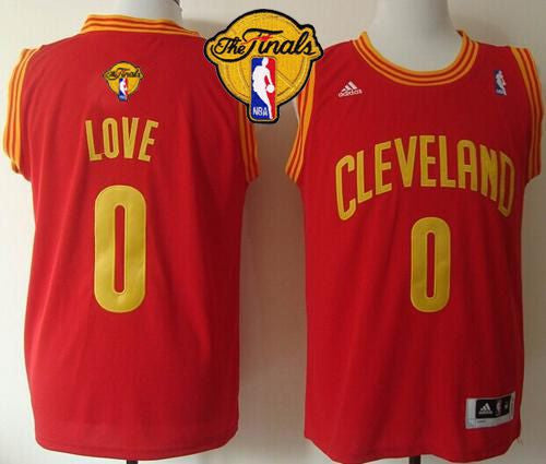 Revolution 30 Cavaliers #0 Kevin Love Red The Finals Patch Stitched Basketball Jersey