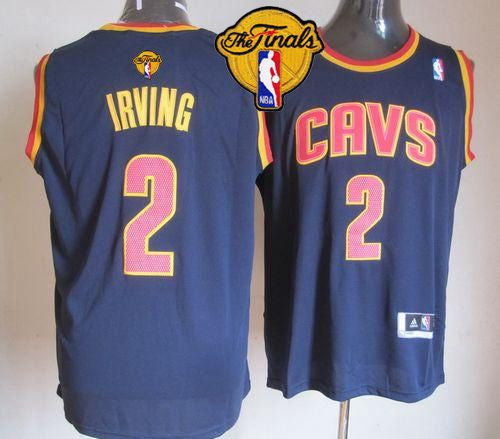 Revolution 30 Cavaliers #2 Kyrie Irving Navy Blue The Finals Patch Stitched Basketball Jersey