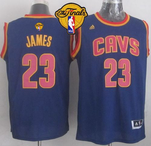 Revolution 30 Cavaliers #23 LeBron James Navy Blue CavFanatic The Finals Patch Stitched Basketball Jersey