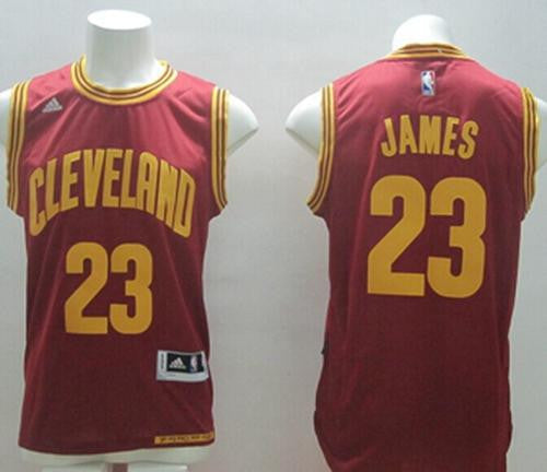 Revolution 30 Cavaliers #23 LeBron James Red Road Stitched Basketball Jersey