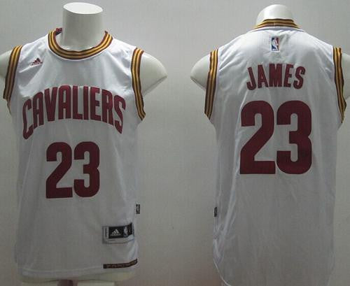 Revolution 30 Cavaliers #23 LeBron James White Home Stitched Basketball Jersey