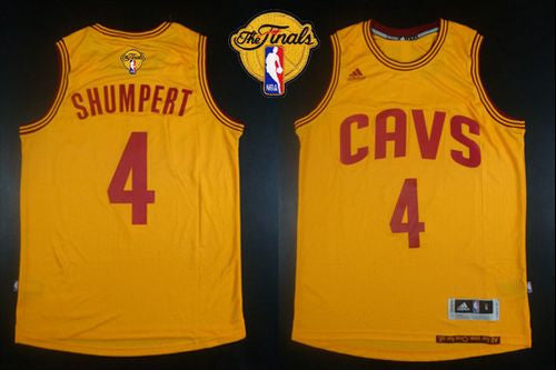 Revolution 30 Cavaliers #4 Iman Shumpert Gold The Finals Patch Stitched Basketball Jersey