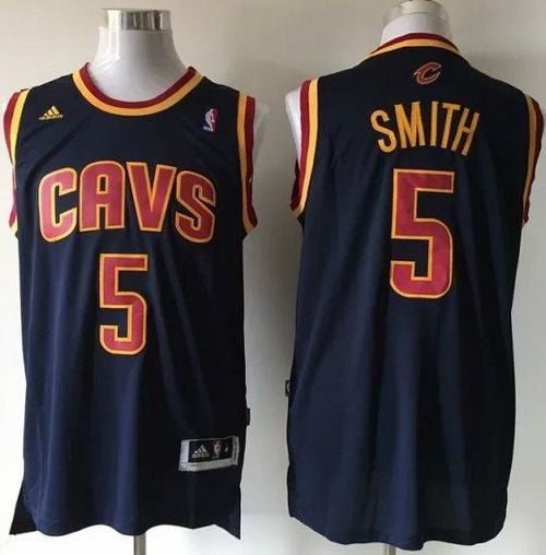 Revolution 30 Cavaliers #5 J.R. Smith Navy CavFanatic Blue Stitched Basketball Jersey