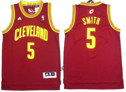 Revolution 30 Cavaliers #5 J.R. Smith Red Stitched Basketball Jersey