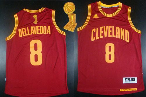 Revolution 30 Cavaliers #8 Matthew Dellavedova Red The Champions Patch Stitched Basketball Jersey