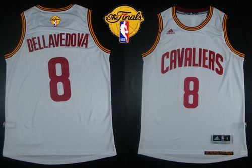 Revolution 30 Cavaliers #8 Matthew Dellavedova White The Finals Patch Stitched Basketball Jersey