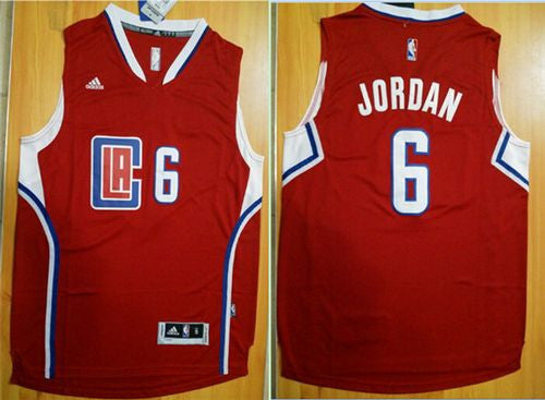 Revolution 30 Clippers #6 DeAndre Jordan Red Stitched Basketball Jersey