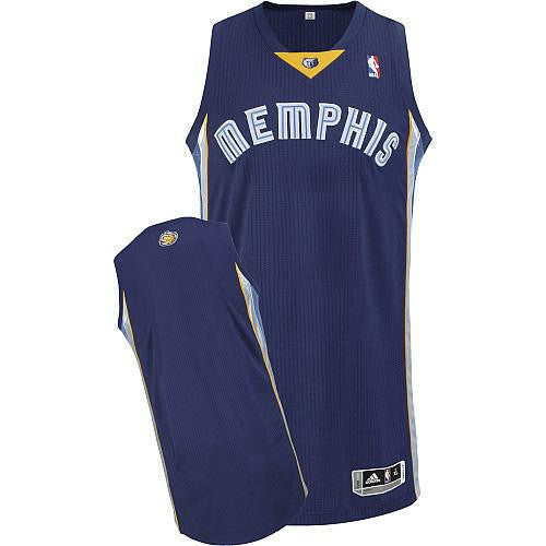 Revolution 30 Grizzlies Blank Dark Blue Stitched Basketball Jersey