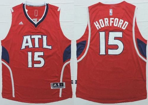 Revolution 30 Hawks #15 Al Horford Red Stitched Basketball Jersey