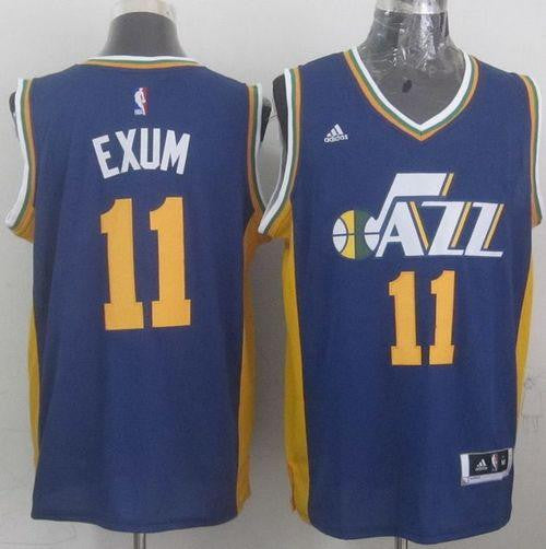 Revolution 30 Jazz #11 Dante Exum Navy Blue Stitched Basketball Jersey