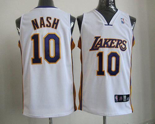 Revolution 30 Lakers #10 Steve Nash White Stitched Basketball Jersey