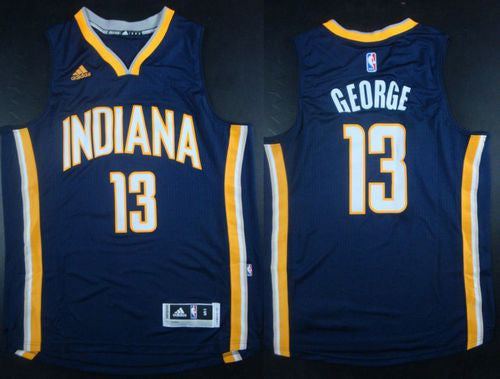 Revolution 30 Pacers #13 Paul George Navy Blue Stitched Basketball Jersey