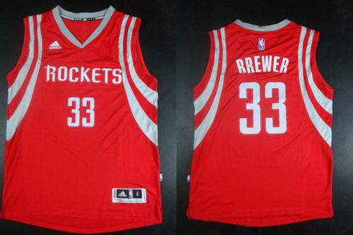 Revolution 30 Rockets #33 Corey Brewer Red Road Stitched Basketball Jersey