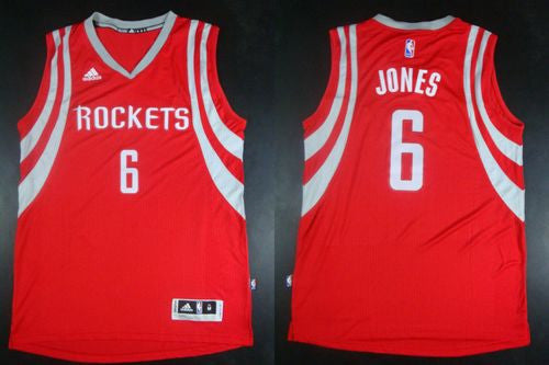 Revolution 30 Rockets #6 Terrence Jones Red Road Stitched Basketball Jersey