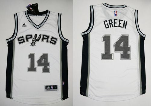 Revolution 30 Spurs #14 Danny Green White Stitched Basketball Jersey