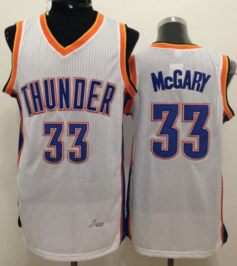 Revolution 30 Thunder #33 Mitch McGary White Stitched Basketball Jersey