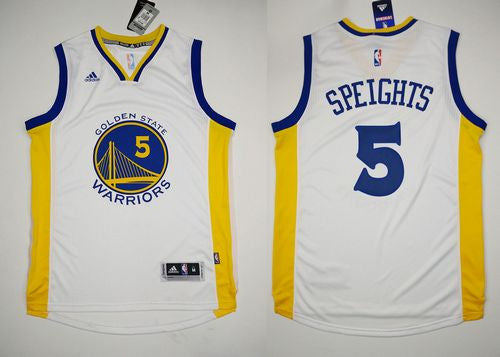 Revolution 30 Warriors #5 Marreese Speights White Stitched Basketball Jersey