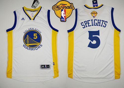 Revolution 30 Warriors #5 Marreese Speights White The Finals Patch Stitched Basketball Jersey