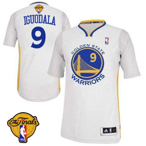 Revolution 30 Warriors #9 Andre Iguodala White Alternate The Finals Patch Stitched Basketball Jersey