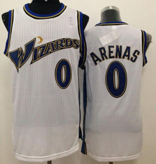 Revolution 30 Wizards #0 Gilbert Arenas White Stitched Basketball Jersey