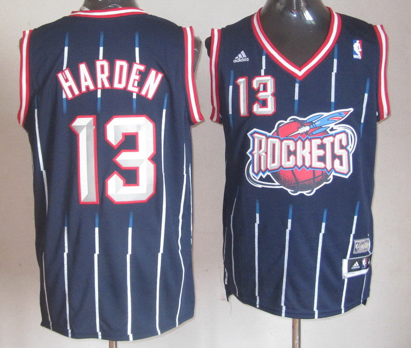 Rockets 13 Harden Dark Blue white Basketball Jerseys