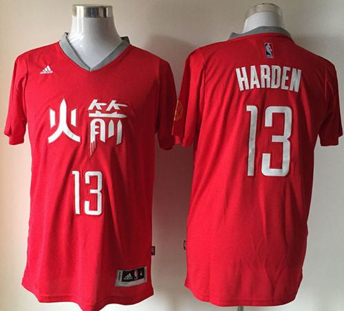 Rockets #13 James Harden Red Slate Chinese New Year Stitched Basketball Jersey