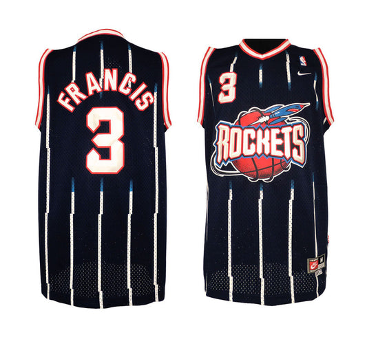 Rockets 3 Francis Black white Basketball Jerseys