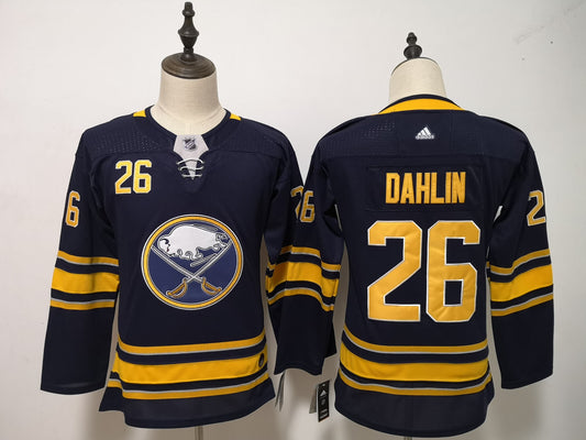 Sabres 26 Rasmus Dahlin Navy Youth Hockey Jersey