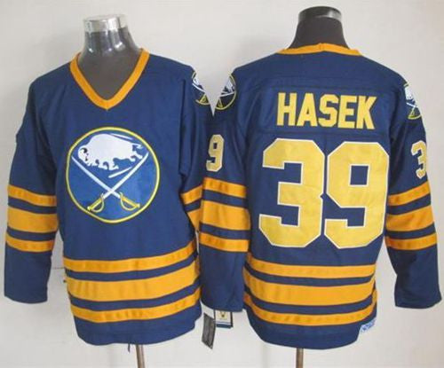 Sabres #39 Dominik Hasek Navy Blue CCM Throwback Stitched Hockey Jersey