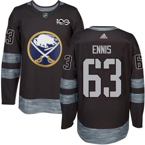 Sabres #63 Tyler Ennis Black 1917-2017 100th Anniversary Stitched Hockey Jersey