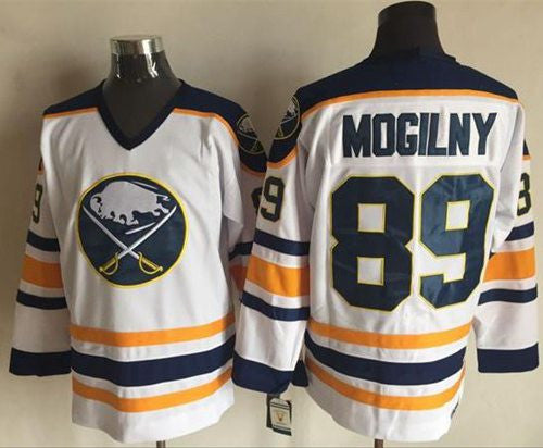 Sabres #89 Alexander Mogilny White CCM Throwback Stitched Hockey Jersey