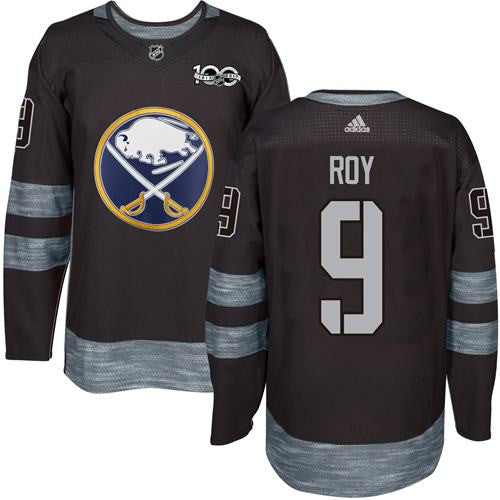 Sabres #9 Derek Roy Black 1917-2017 100th Anniversary Stitched Hockey Jersey