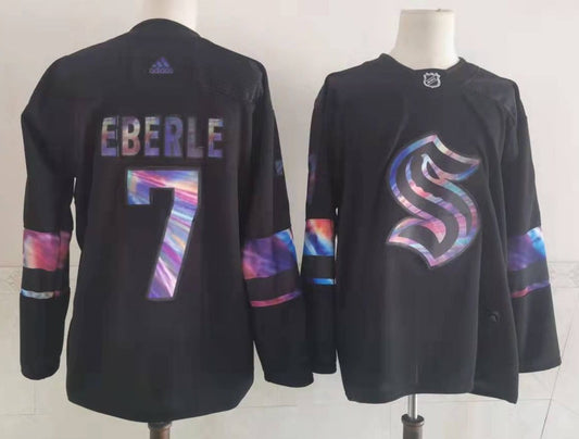  7 Jordan Eberle Black Hockey Jersey