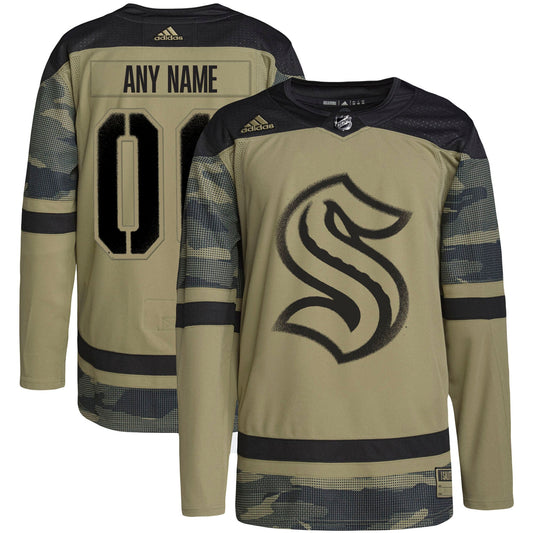  Military Appreciation Team Custom Practice Hockey Jersey - Camo