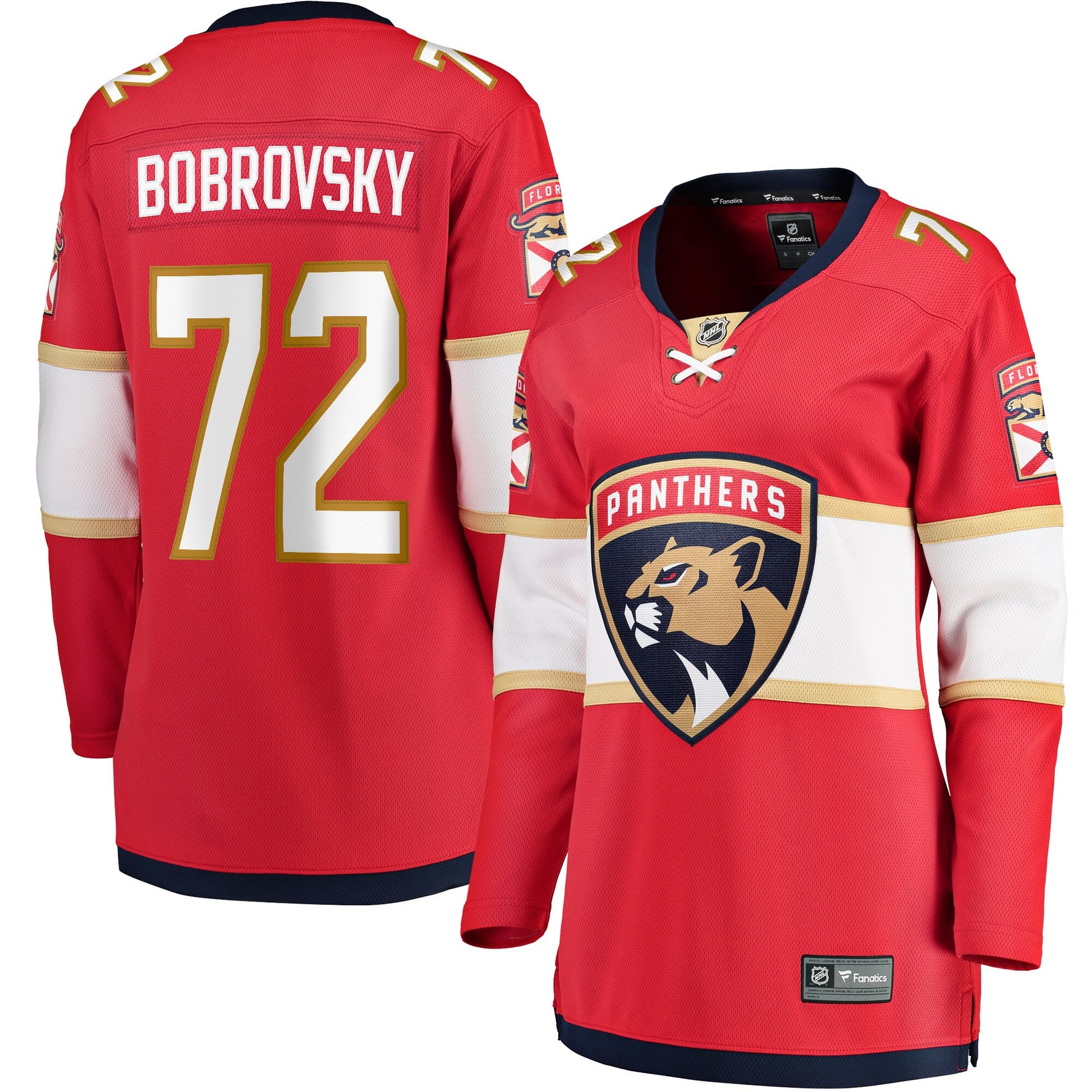 Sergei Bobrovsky Florida Panthers Branded Women's Home Breakaway Hockey Jersey - Red