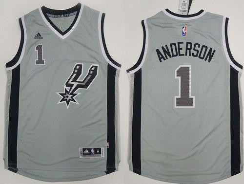 Spurs #1 Kyle Anderson Grey Alternate Stitched Basketball Jersey