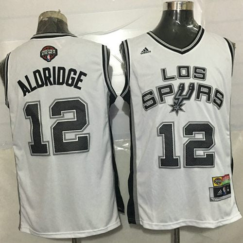 Spurs #12 LaMarcus Aldridge White Latin Nights Stitched Basketball Jersey