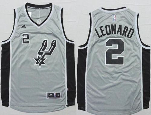 Spurs #2 Kawhi Leonard Grey Alternate Stitched Basketball Jersey