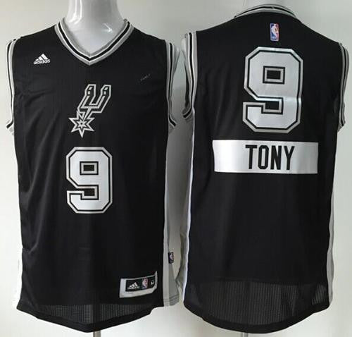 Spurs #9 Tony Parker Black 2014-15 Christmas Day Stitched Basketball Jersey